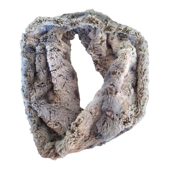 Peace & Pearls Scarf Twisted Infinity Faux Fur Curly Plush SOFT - Picture 10 of 10